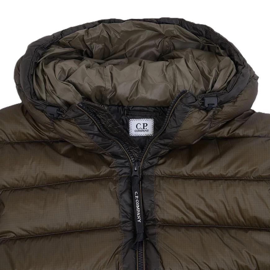 C.P. Company DD-Shell Lens Hooded Down Jacket in Ivy Green