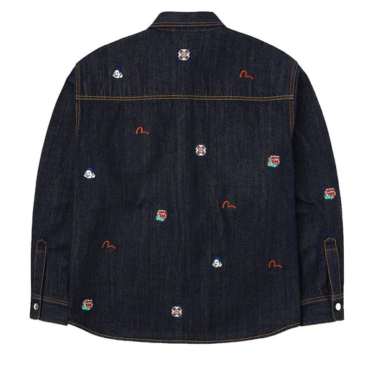 Evisu Ao Embroidery Denim Shirt Jacket in IndigoCoats & JacketsDPUS Designer OutletDPUS Designer Outlet2000292256046SEvisu Ao Embroidery Denim Shirt Jacket in Indigo