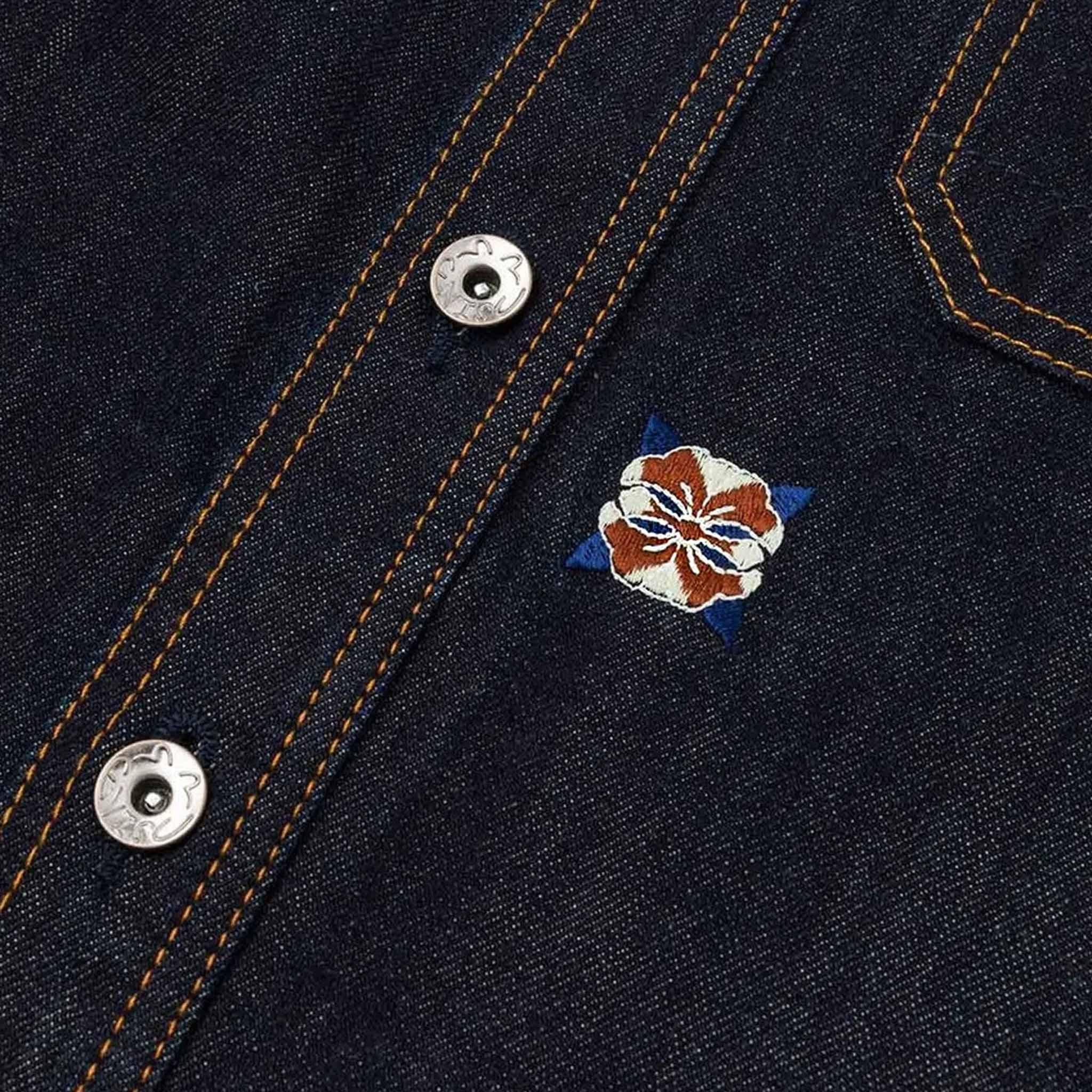 Evisu Ao Embroidery Denim Shirt Jacket in IndigoCoats & JacketsDPUS Designer OutletDPUS Designer Outlet2000292256046SEvisu Ao Embroidery Denim Shirt Jacket in Indigo