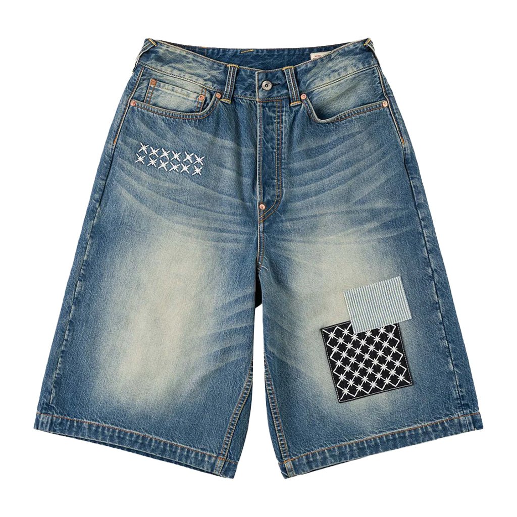 Evisu Ht, Fabric Patch Denim ShortsEvisuDPUS Designer Outlet2000305470094Light Tone Indigo28Evisu Ht, Fabric Patch Denim Shorts