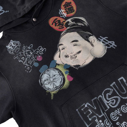 Evisu Ht, Godhead Printed HoodieEvisuDPUS Designer Outlet2000305482042CharcoalSEvisu Ht, Godhead Printed Hoodie