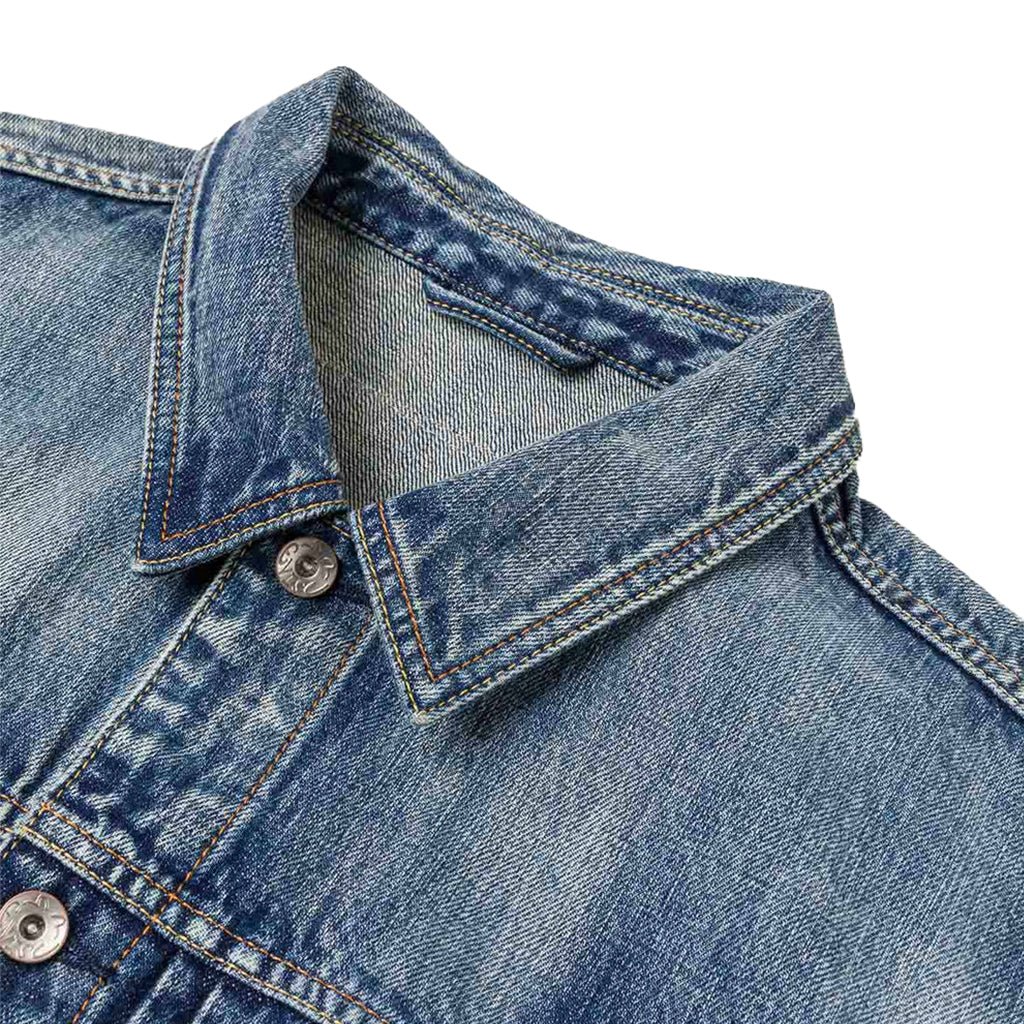 Evisu Ht, Multi-Pocket Denim Jacket W/ Brocade PatchEvisuDPUS Designer Outlet2000305441049Mid Tone IndigoSEvisu Ht, Multi-Pocket Denim Jacket W/ Brocade Patch