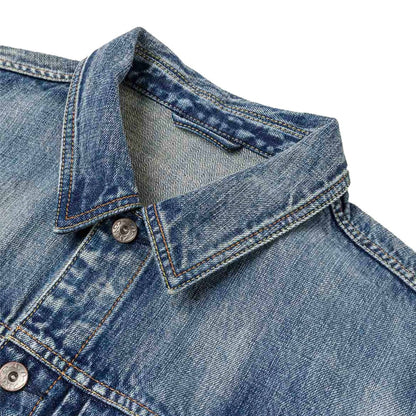 Evisu Ht, Multi-Pocket Denim Jacket W/ Brocade PatchEvisuDPUS Designer Outlet2000305441049Mid Tone IndigoSEvisu Ht, Multi-Pocket Denim Jacket W/ Brocade Patch
