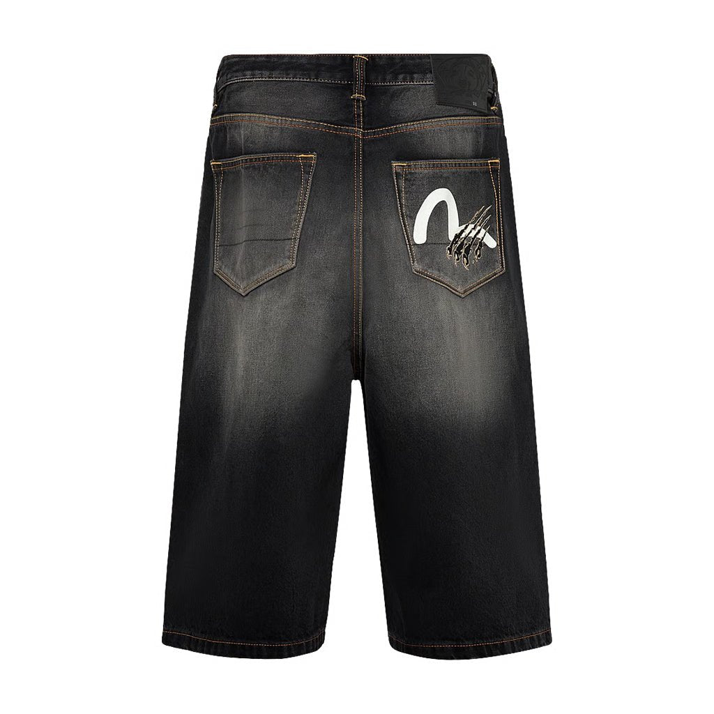 Evisu Ht, Seagull & Claw Marks Emb. Pocket Denim ShortsEvisuDPUS Designer Outlet2000305469098Dark Tone Black Denim28Evisu Ht, Seagull & Claw Marks Emb. Pocket Denim Shorts