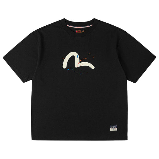 Evisu Ht, Seagull & Daicock Printed Ss Tee W/ SplashEvisuDPUS Designer Outlet2000305490047BlackSEvisu Ht, Seagull & Daicock Printed Ss Tee W/ Splash