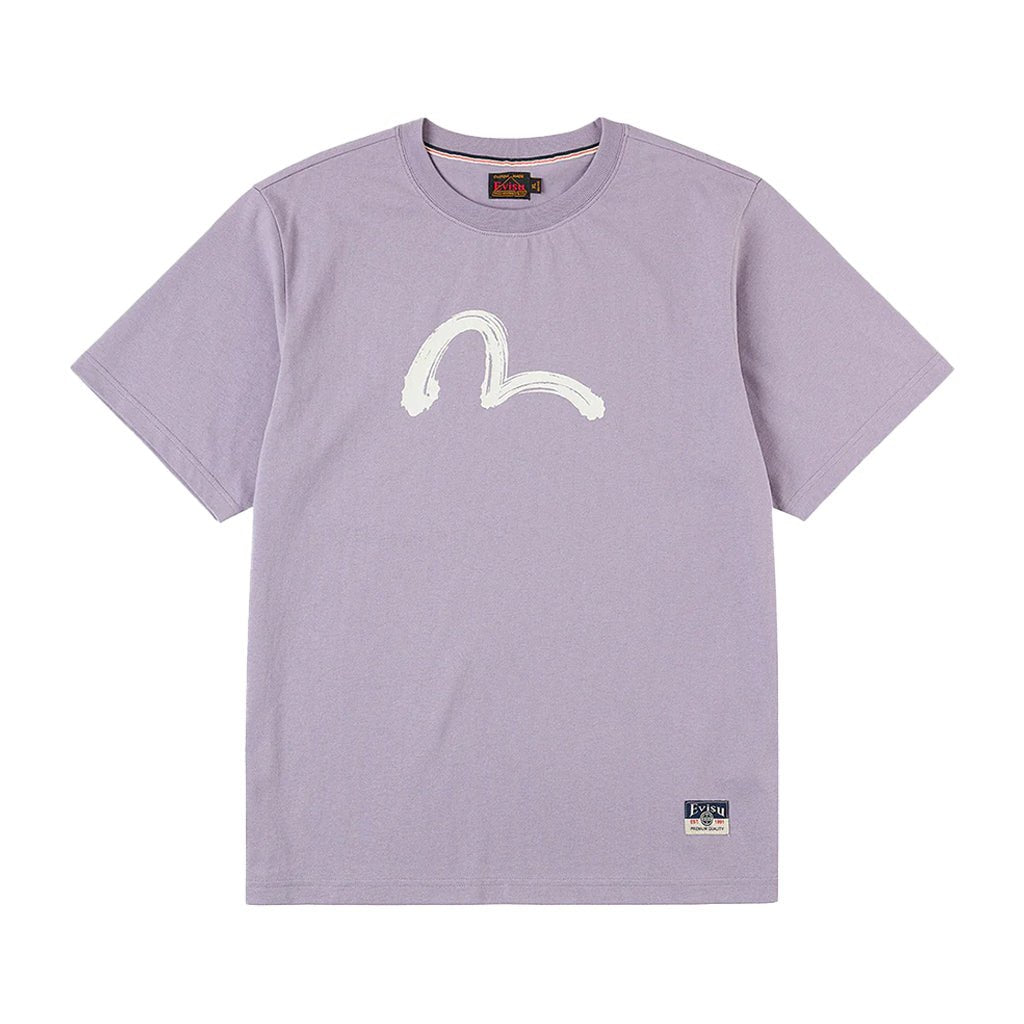 Evisu Ht,Hand Brush Seagull Printed Ss TeeEvisuDPUS Designer Outlet2000305485043Dusty PurpleSEvisu Ht,Hand Brush Seagull Printed Ss Tee