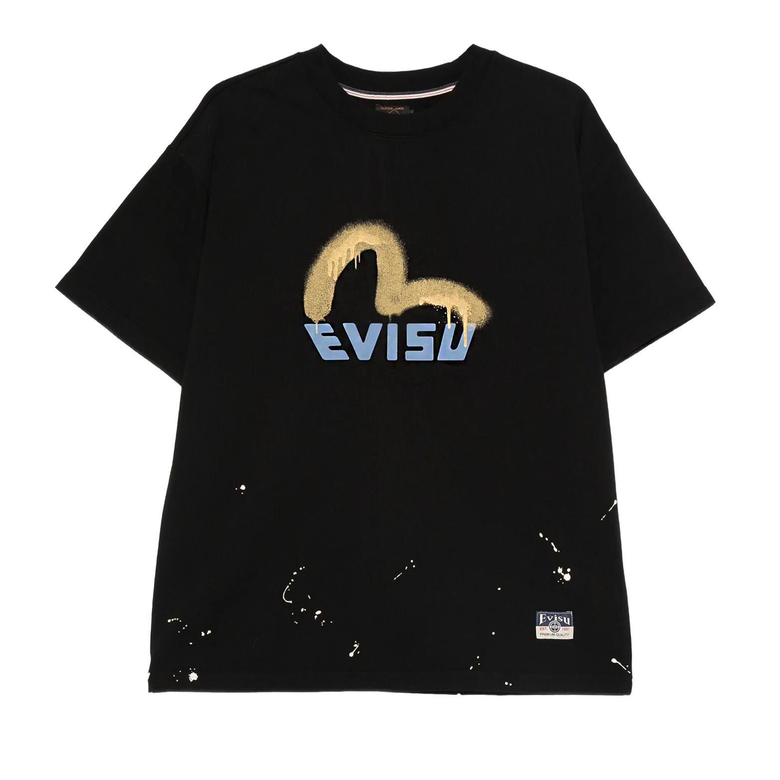 Evisu Logo Printed T-Shirt in BlackT-ShirtsDPUS Designer OutletDPUS Designer Outlet2000292265048SEvisu Logo Printed T-Shirt in Black