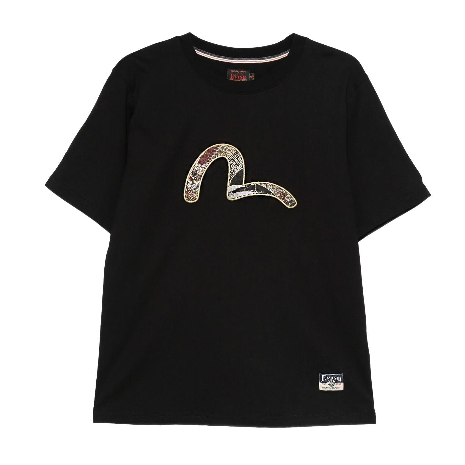 Evisu Seagull Brocade Applique T-Shirt in BlackT-ShirtsDPUS Designer OutletDPUS Designer Outlet2000292271049SEvisu Seagull Brocade Applique T-Shirt in Black