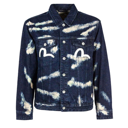 Evisu Tie - Dye Denim Jacket W/ Printed Seagull in IndigoCoats & JacketsEvisuDPUS Designer Outlet2000292253045SEvisu Tie - Dye Denim Jacket W/ Printed Seagull in Indigo