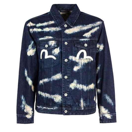 Evisu Tie - Dye Denim Jacket W/ Printed Seagull in IndigoCoats & JacketsEvisuDPUS Designer Outlet2000292253045SEvisu Tie - Dye Denim Jacket W/ Printed Seagull in Indigo