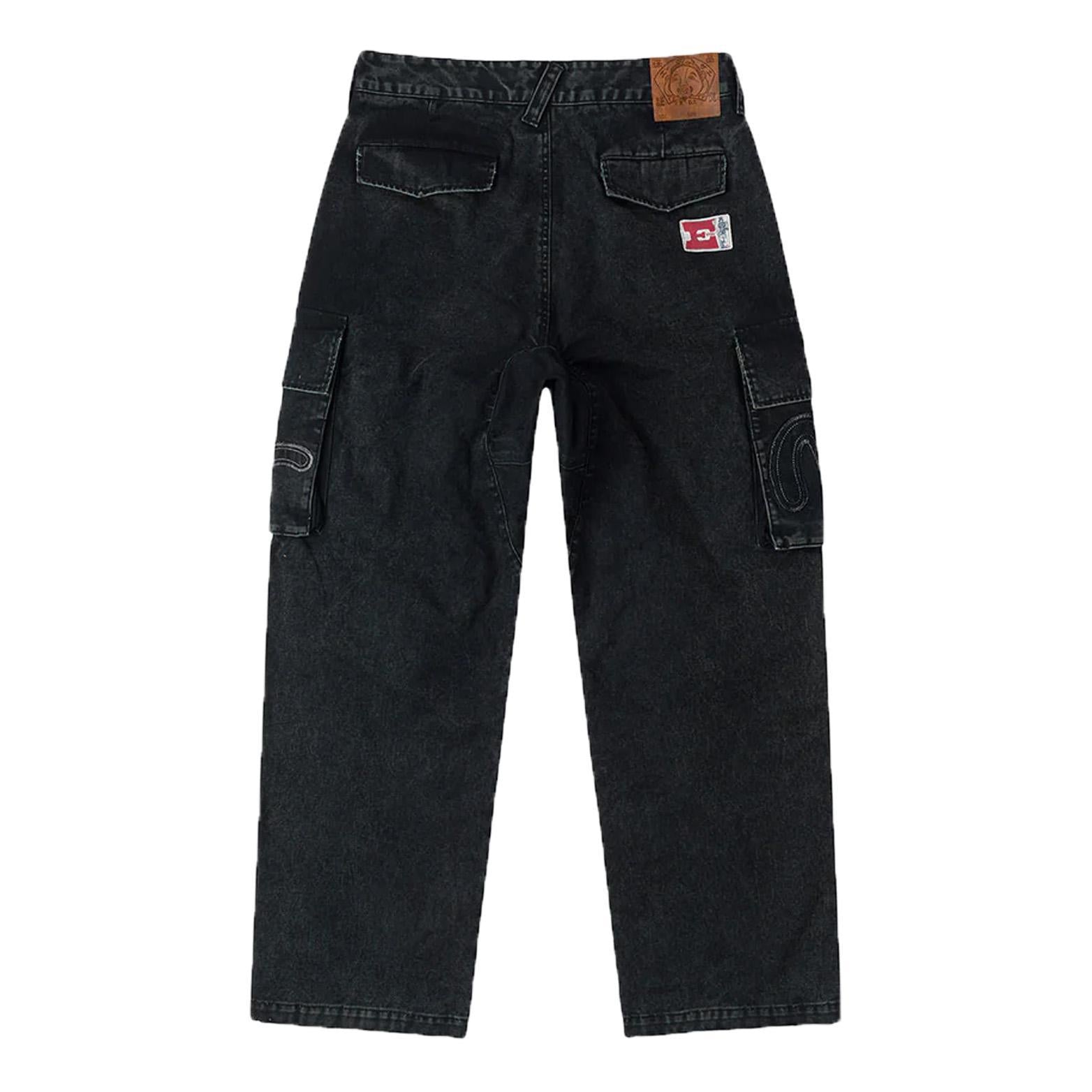 Evisu Washed Cargo Pants in BlackTrousersDPUS Designer OutletDPUS Designer Outlet2000294534043SEvisu Washed Cargo Pants in Black
