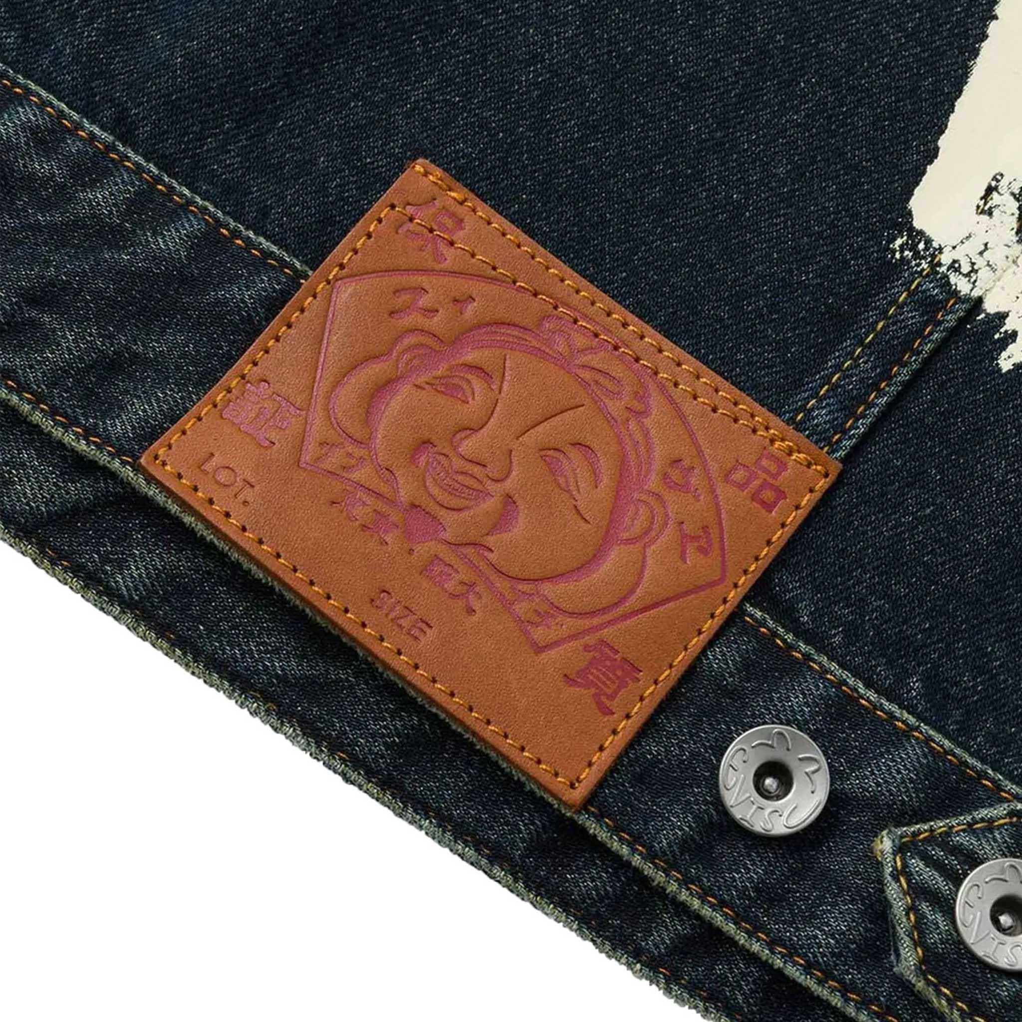 Evisu Washed Denim Jacket W/ Printed Daicock in IndigoCoats & JacketsDPUS Designer OutletDPUS Designer Outlet2000292251041SEvisu Washed Denim Jacket W/ Printed Daicock in Indigo