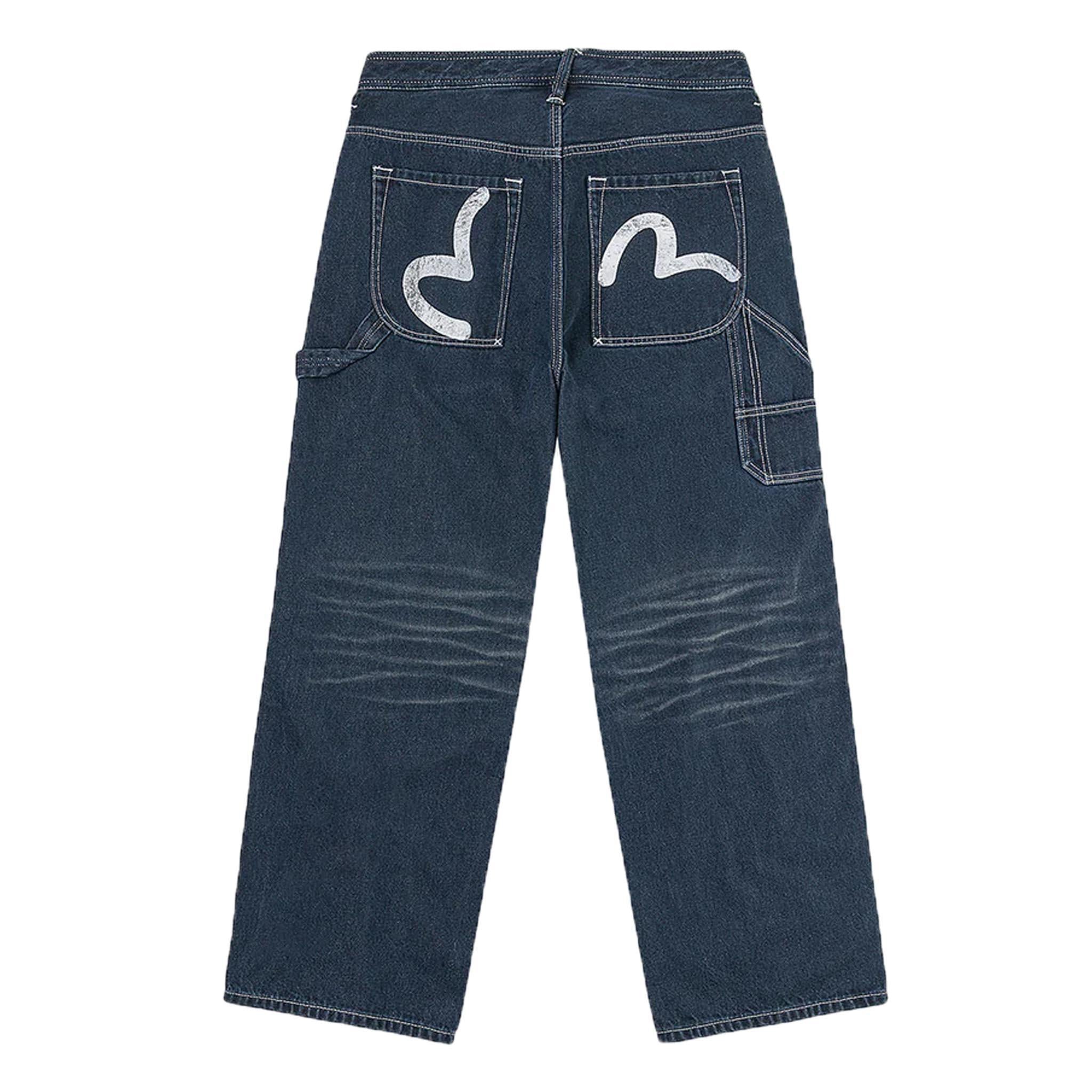 Evisu Washed Worker Pants in IndigoTrousersEvisuDPUS Designer Outlet4894943200834SEvisu Washed Worker Pants in Indigo