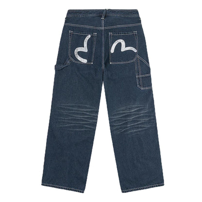 Evisu Washed Worker Pants in IndigoTrousersEvisuDPUS Designer Outlet4894943200834SEvisu Washed Worker Pants in Indigo