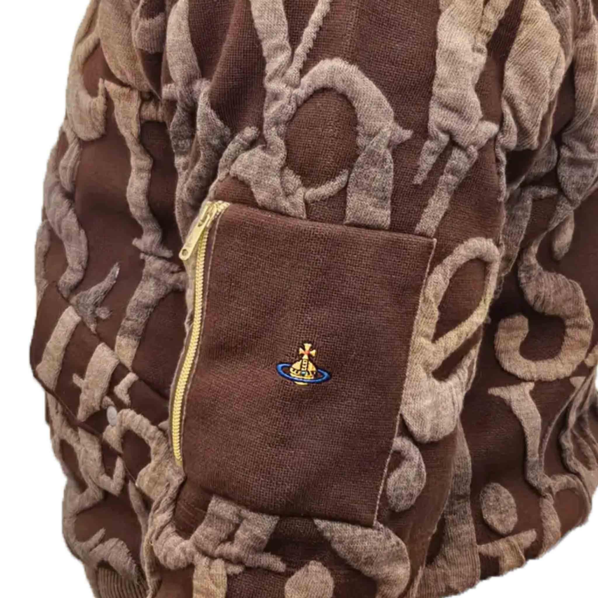 [Vivienne Westwood] Nicola Logomania Bomber Jacket in Brown