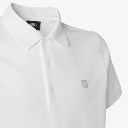 [Fendi] FF Metal Logo PoloT-ShirtFendiDPUS Designer Outlet8055052112777WhiteS[Fendi] FF Metal Logo Polo