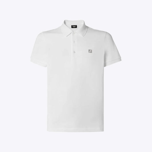[Fendi] FF Metal Logo PoloT-ShirtFendiDPUS Designer Outlet8055052112777WhiteS[Fendi] FF Metal Logo Polo
