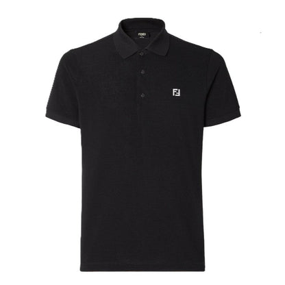 [Fendi] FF Metal Logo PoloT-ShirtFendiDPUS Designer Outlet8055052131174BlackS[Fendi] FF Metal Logo Polo