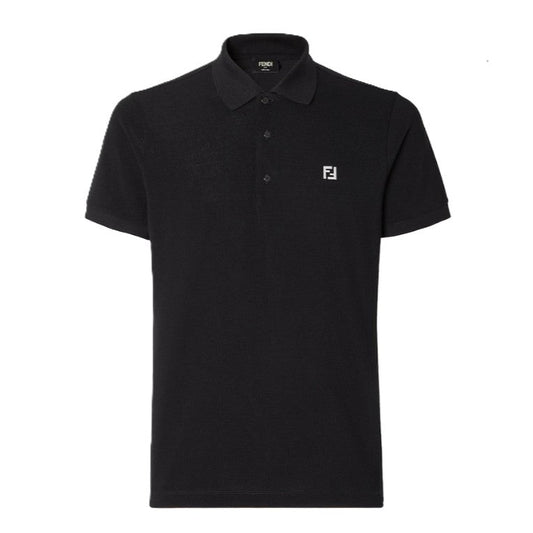 [Fendi] FF Metal Logo PoloT-ShirtFendiDPUS Designer Outlet8055052131174BlackS[Fendi] FF Metal Logo Polo