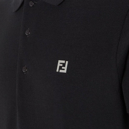 [Fendi] FF Metal Logo PoloT-ShirtFendiDPUS Designer Outlet8055052131174BlackS[Fendi] FF Metal Logo Polo