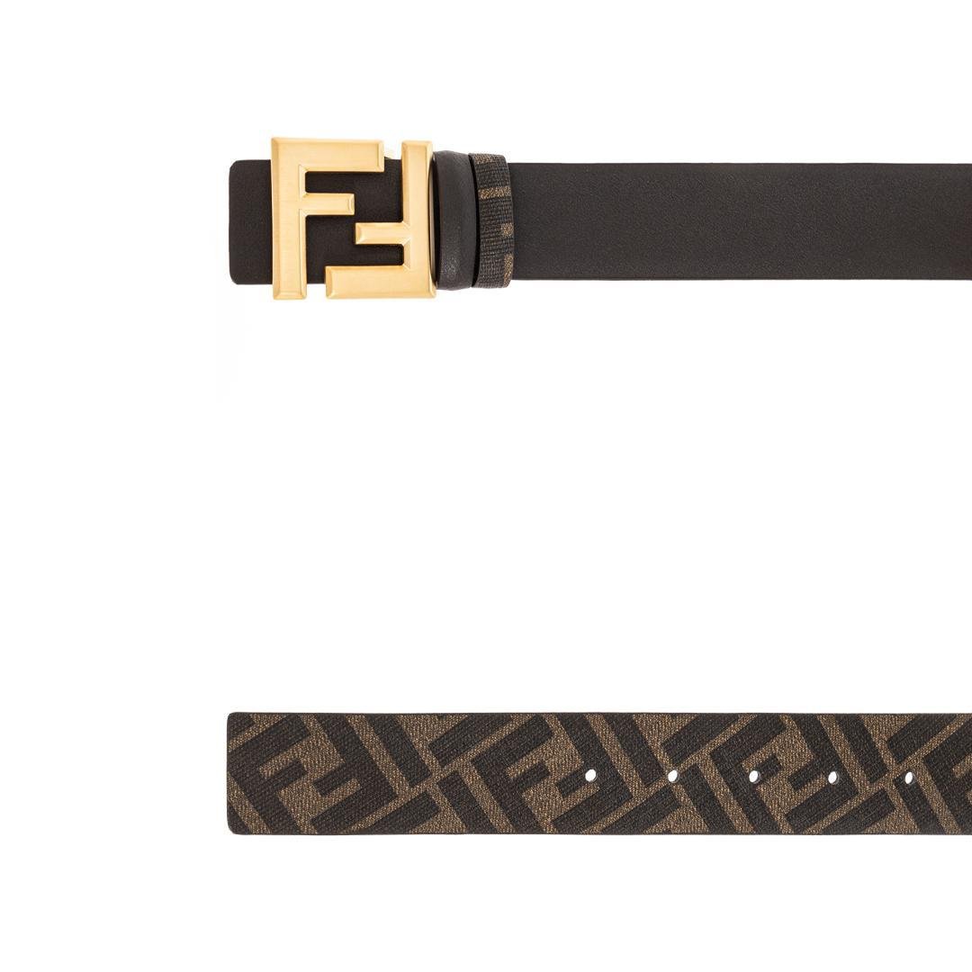Fendi FF Square Reversible Belt in BrownBeltsFendiDPUS Designer Outlet805505209454795 cmFendi FF Square Reversible Belt in Brown