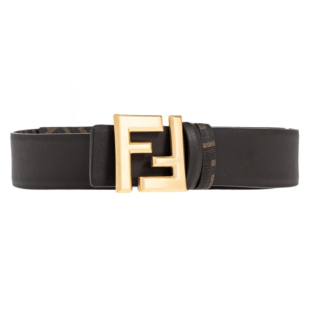 Fendi FF Square Reversible Belt in BrownBeltsFendiDPUS Designer Outlet805505209454795 cmFendi FF Square Reversible Belt in Brown