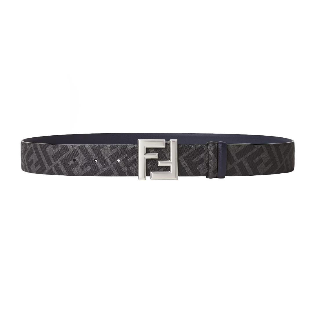 Fendi FF Square Reversible Belt in Grey & BlueBeltsFendiDPUS Designer Outlet805505209453095 cmFendi FF Square Reversible Belt in Grey & Blue