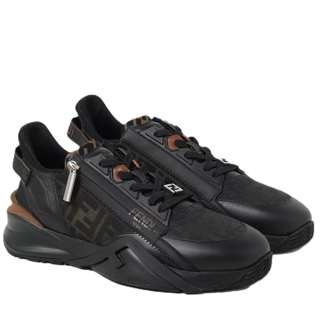 Fendi Flow Sneakers in Black & BrownShoesFendiDPUS Designer Outlet80577129912348Fendi Flow Sneakers in Black & Brown
