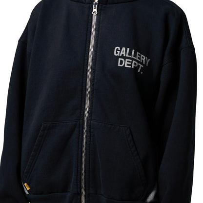 Gallery Dept. Contrast Panel Zipped Hooded SweatshirtGallery Dept.DPUS Designer Outlet840491221696Washed Black/ Heather GreySGallery Dept. Contrast Panel Zipped Hooded Sweatshirt