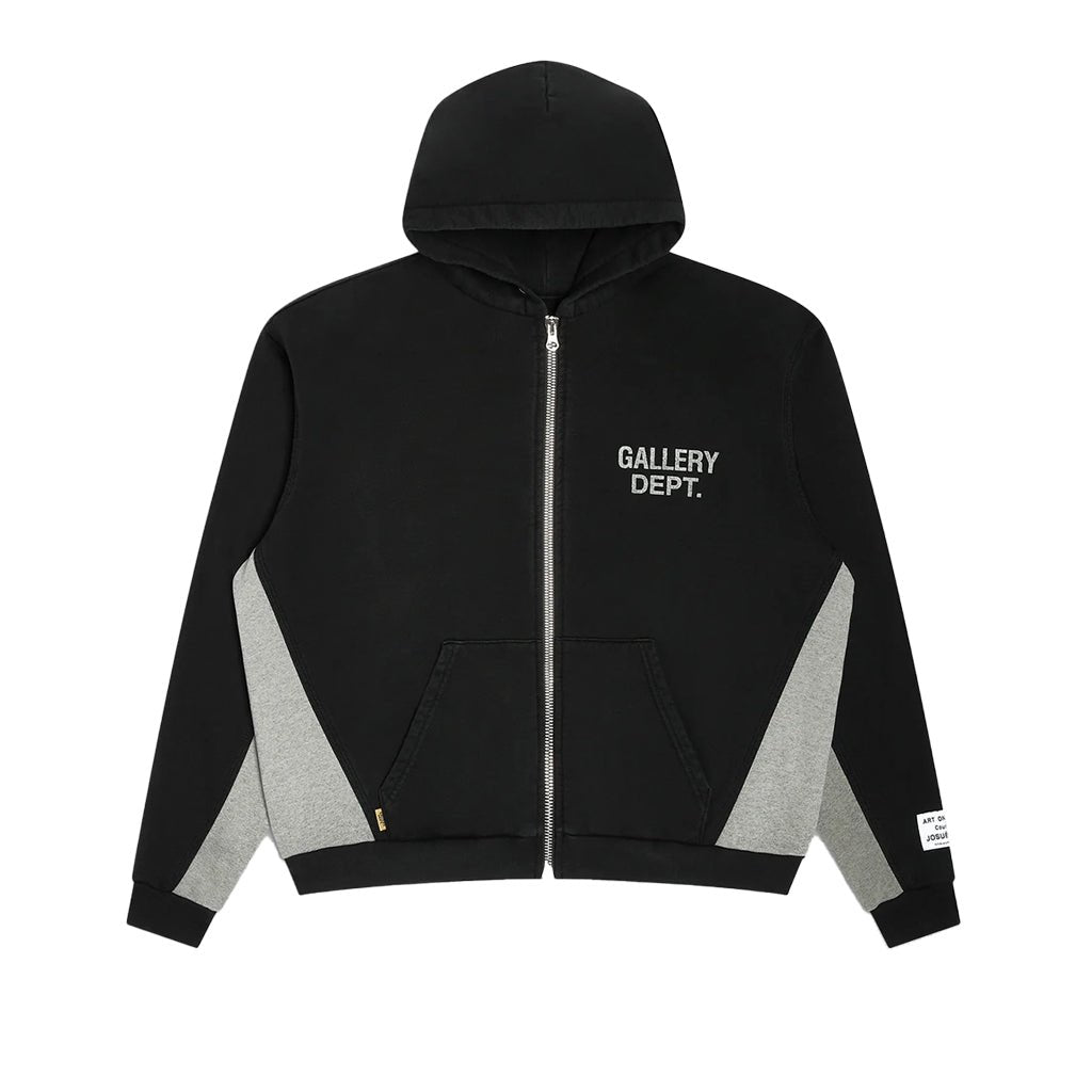 Gallery Dept. Contrast Panel Zipped Hooded SweatshirtGallery Dept.DPUS Designer Outlet840491221696Washed Black/ Heather GreySGallery Dept. Contrast Panel Zipped Hooded Sweatshirt