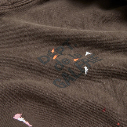 Gallery Dept. French Logo Painted HoodieHoodies & Zip - UpsGallery Dept.DPUS Designer OutletSepiaSGallery Dept. French Logo Painted Hoodie