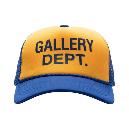 Gallery Dept. GD Logo TruckerCaps & HatsGallery Dept.DPUS Designer Outlet840246264084Yellow/ NavyUNIGallery Dept. GD Logo Trucker