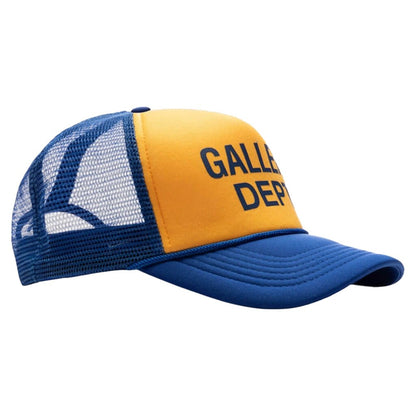 Gallery Dept. GD Logo TruckerCaps & HatsGallery Dept.DPUS Designer Outlet840246264084Yellow/ NavyUNIGallery Dept. GD Logo Trucker