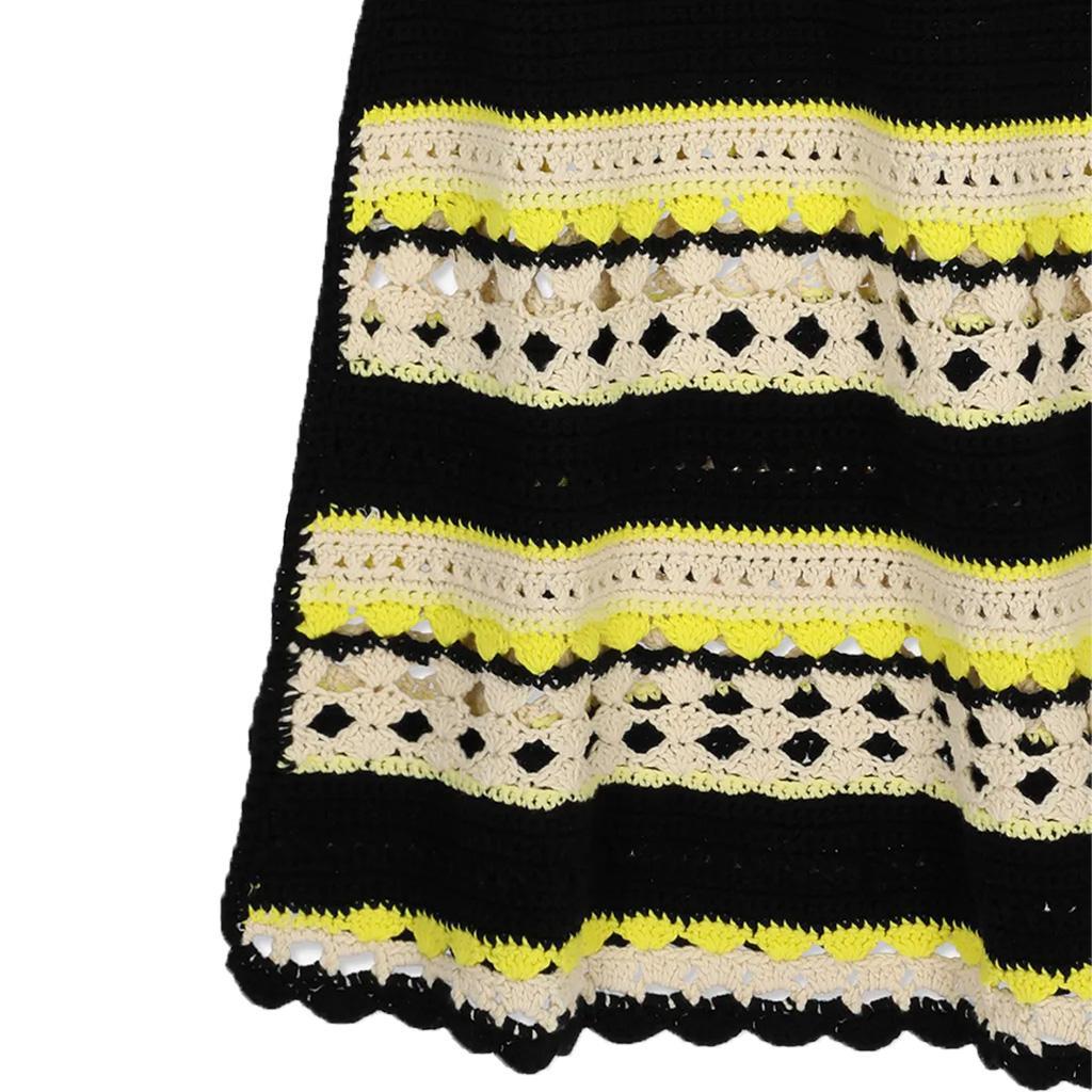 Ganni Chrochet Cover Up Slip Dress in Golden Kiwi