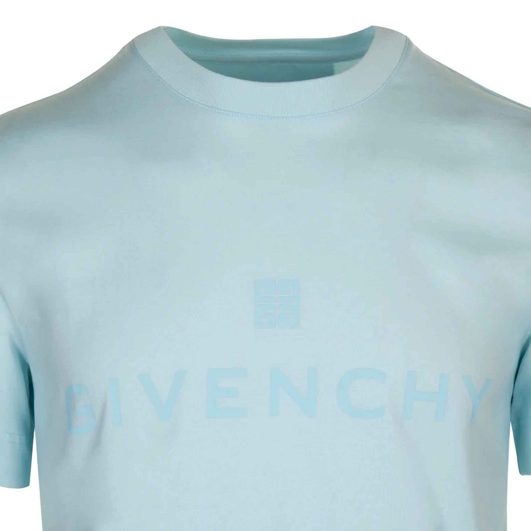 Givenchy Logo Print Oversized Fit T-Shirt in Aqua MarineT-ShirtsGivenchyDPUS3666513621179SGivenchy Logo Print Oversized Fit T-Shirt in Aqua Marine