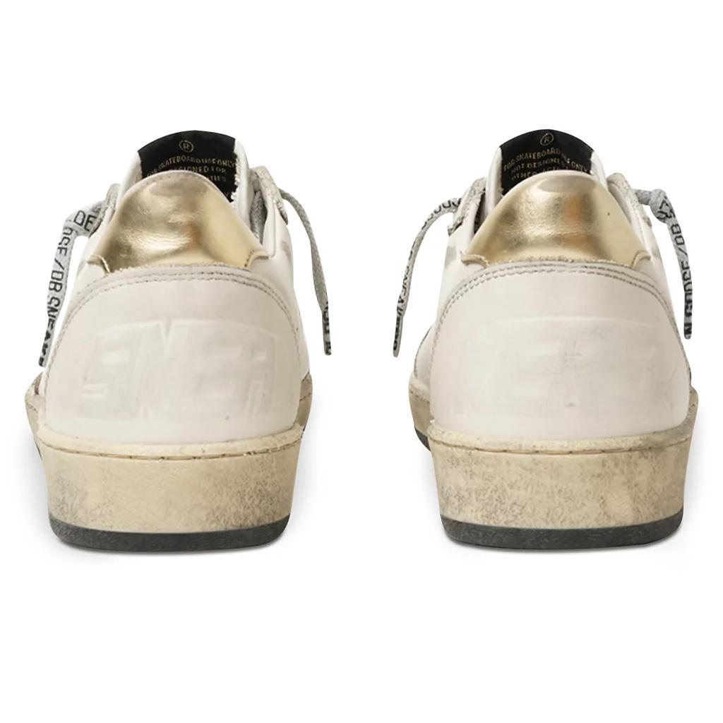 Golden Goose Ball Star Leather Sneaker in Milk/Gold