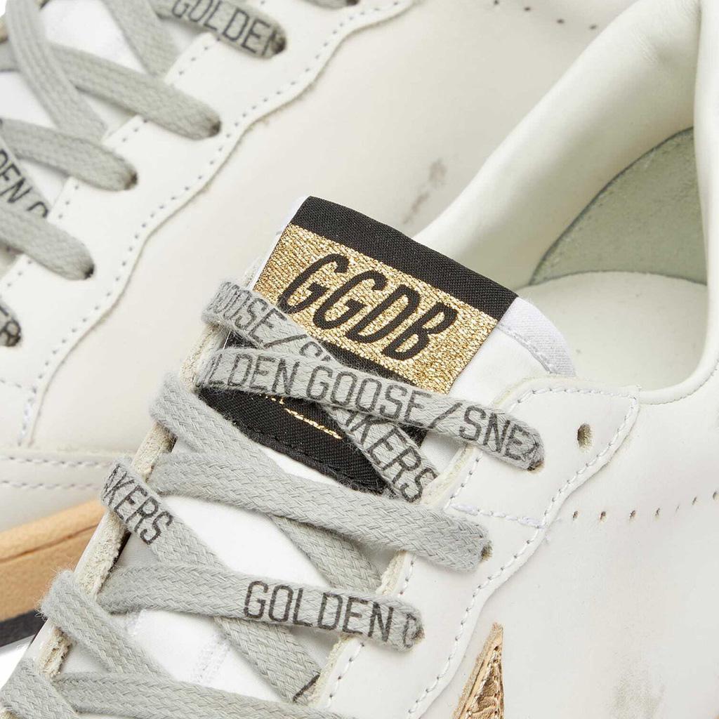 Golden Goose Ball Star Leather Sneaker in Milk/Gold