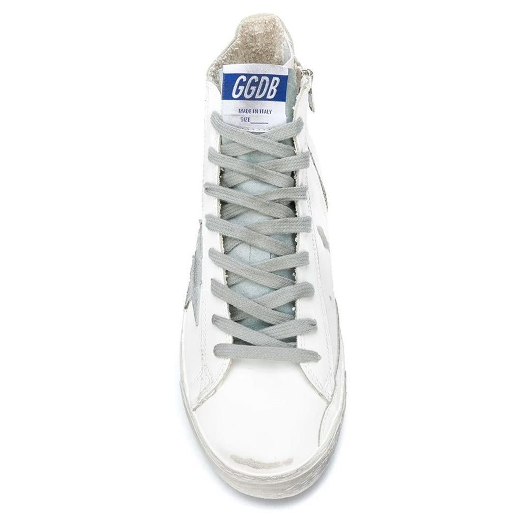 Golden Goose Francy Sneaker in White, Silver & Milk