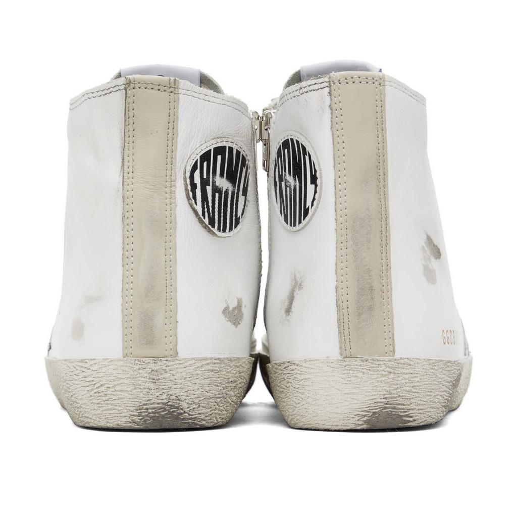 Golden Goose Francy Sneaker in White, Silver & Milk