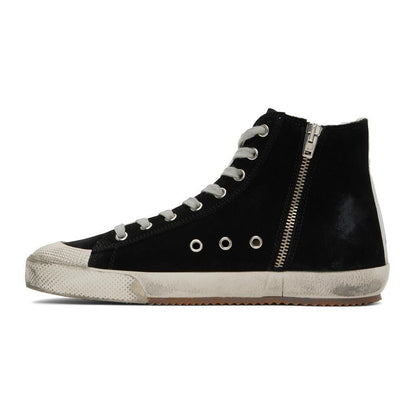 Golden Goose Francy Suede Hi Sneaker in Black/Silver
