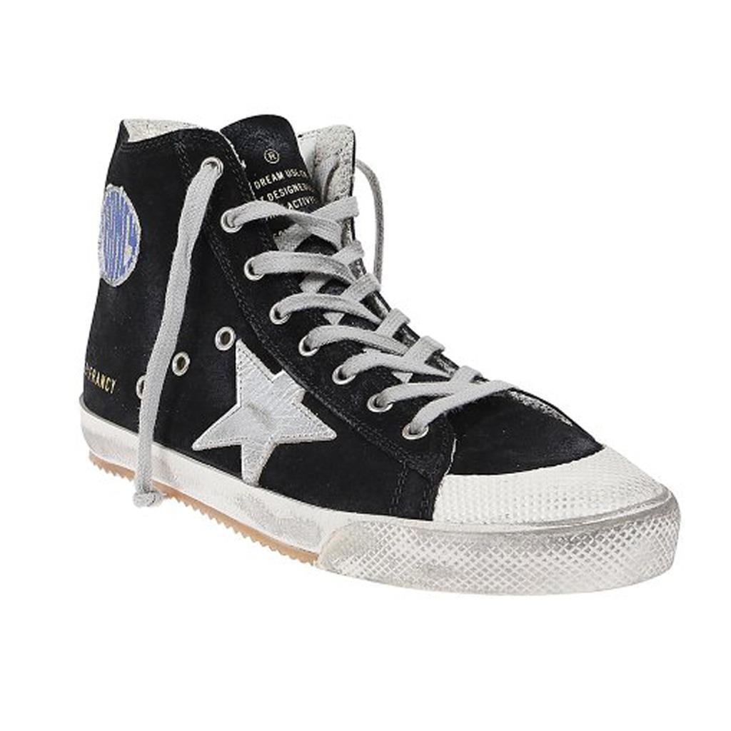 Golden Goose Francy Suede Hi Sneaker in Black/Silver