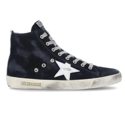 Golden Goose Francy Suede Sneaker in Night Blue/White