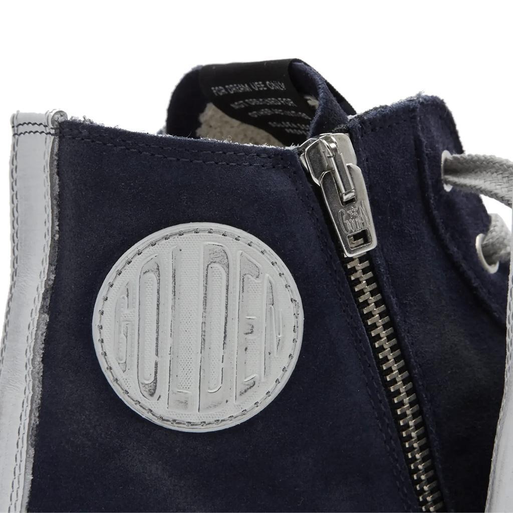 Golden Goose Francy Suede Sneaker in Night Blue/White