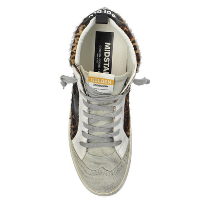 Golden Goose Mid Star Horsy Sneaker in Beige Brown Leo, Ice, Black & Silver