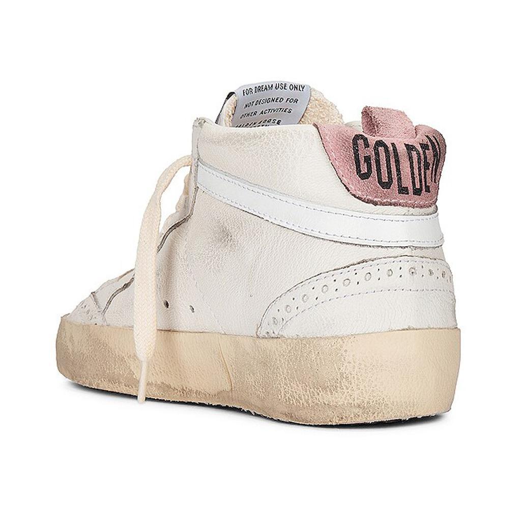 Golden Goose Mid Star in White, Blue & Pink