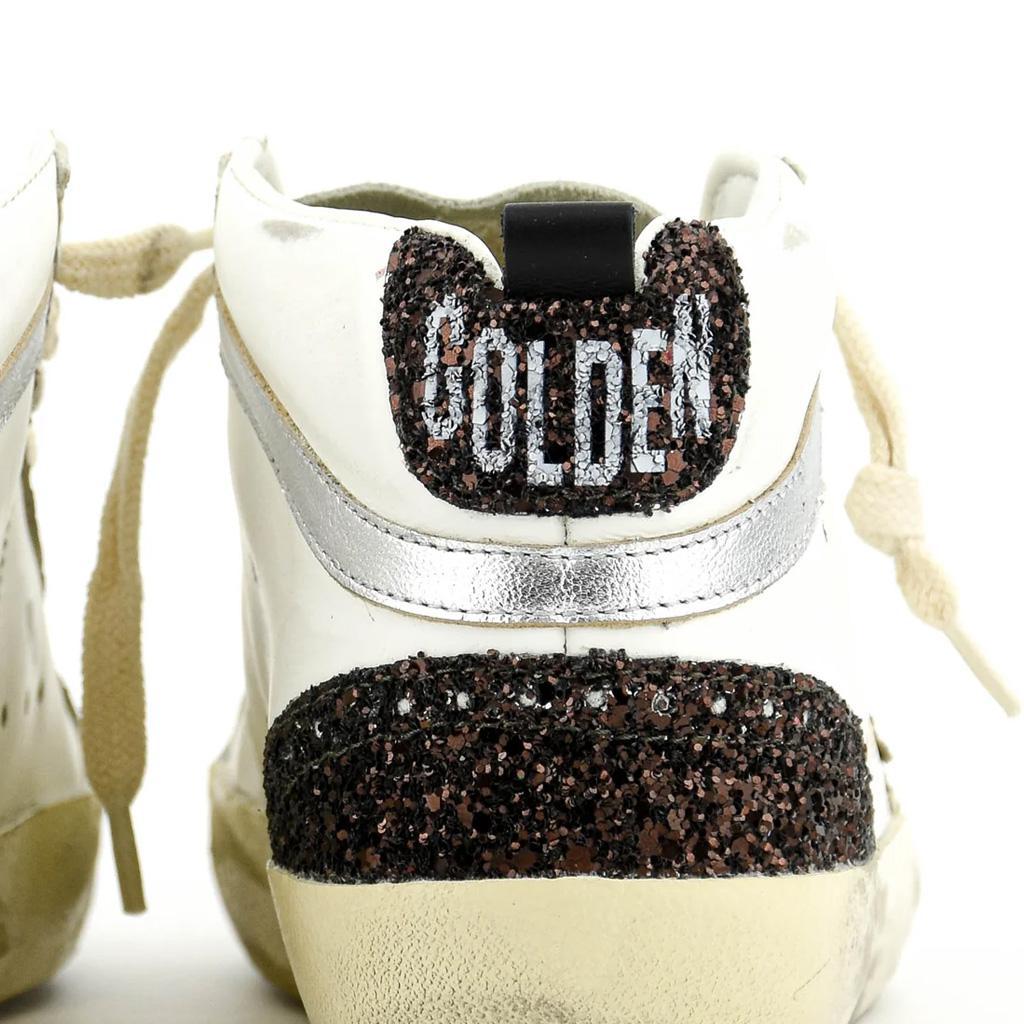 Golden Goose Mid Star in White, Ice & Gold, Brown