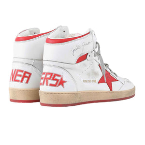 Golden Goose Red Sky - Star High - Top Sneakers in WhiteSneakersGolden GooseDPUS35Golden Goose Red Sky - Star High - Top Sneakers in White