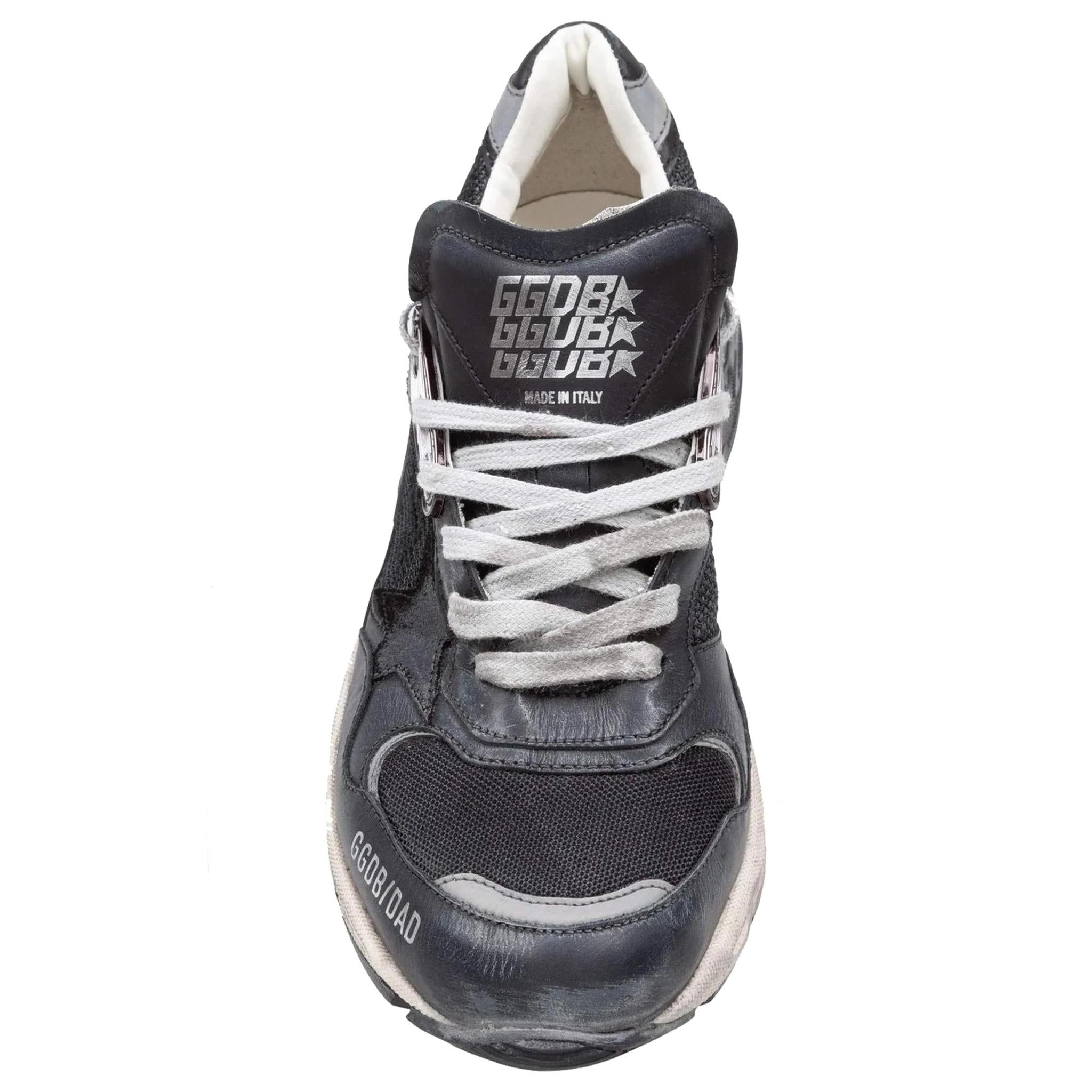 Golden Goose Running Dad Mesh Sneaker in Black & Dark Grey