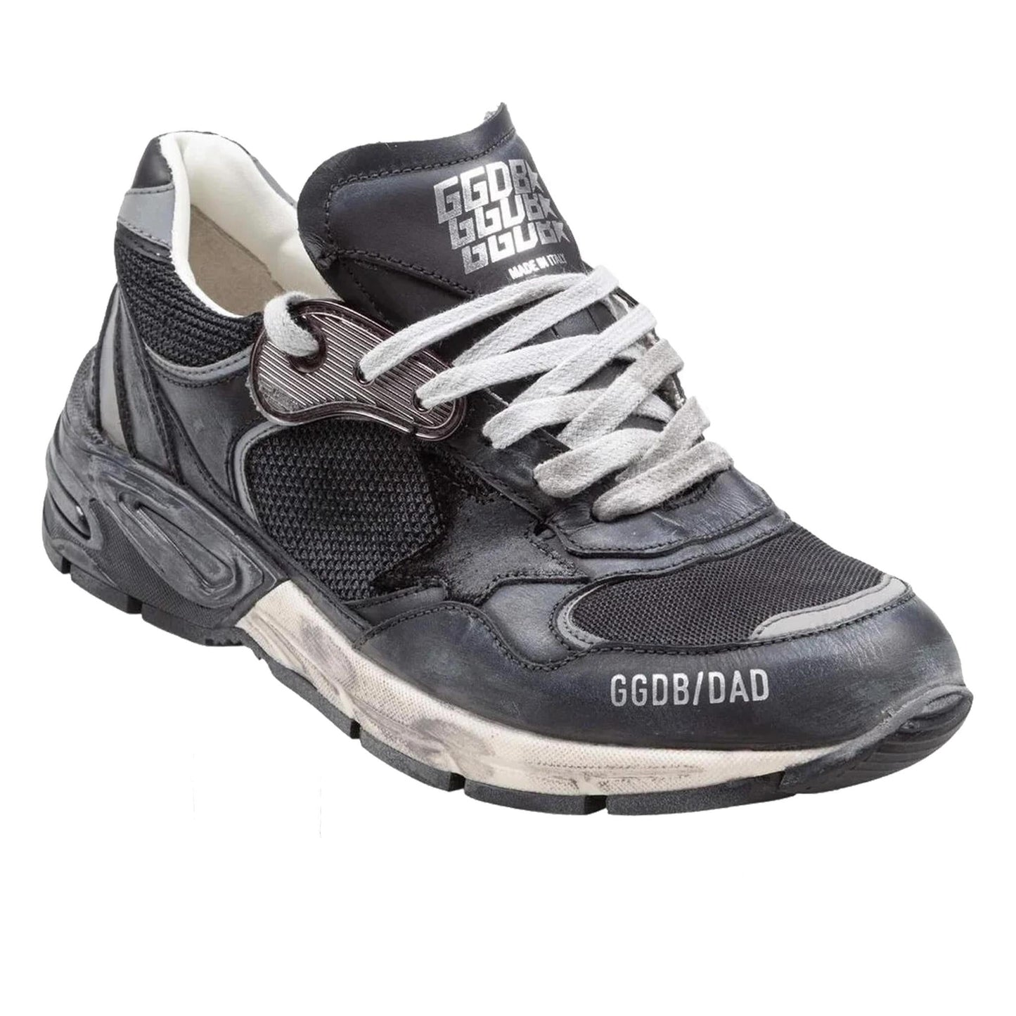 Golden Goose Running Dad Mesh Sneaker in Black & Dark Grey