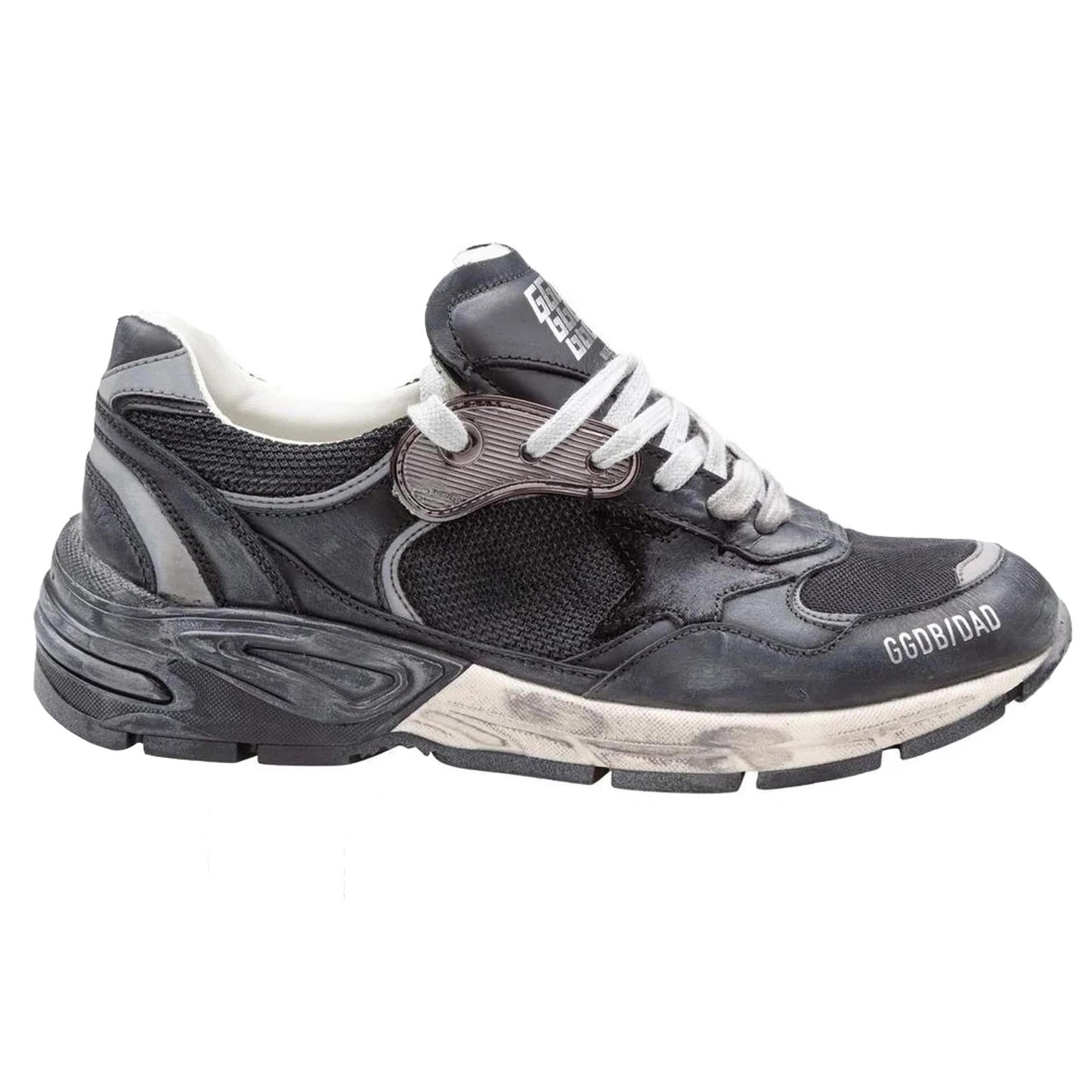 Golden Goose Running Dad Mesh Sneaker in Black & Dark Grey